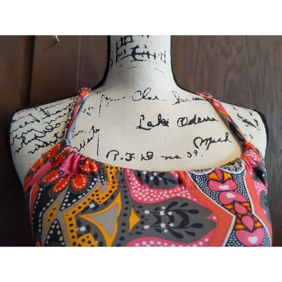 Prana Multicolored Floral Racerback Shelf Bra Dress Size XS Soft Colorful floral - Picture 2 of 7